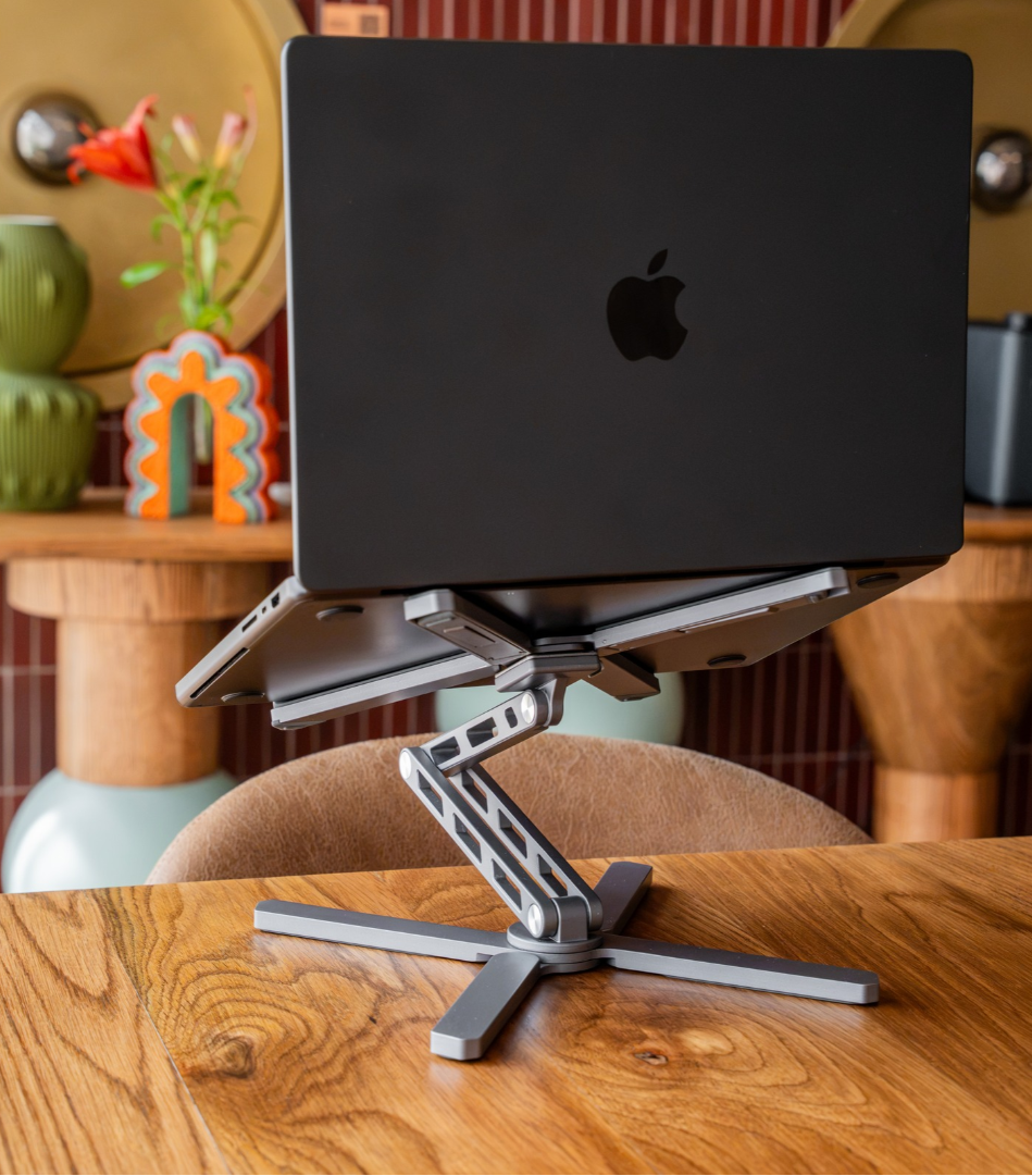 Complete Dual Pro stand on a desk