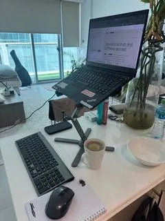 Customer photo of Dual Pro on an office desk